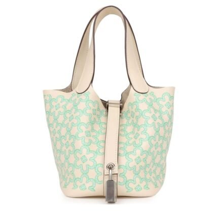 HERMÈS MICRO PICOTIN LOCK 14 LUCKY DAISY NATA SWIFT PALLADIUM HARDWARE