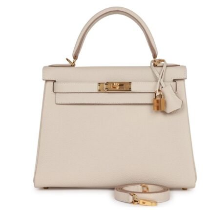 HERMÈS KELLY RETOURNE 28 CRAIE TOGO GOLD HARDWARE
