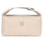 HERMÈS BRIDE-A-BRAC GM NEUTRAL TOILE CANVAS PALLADIUM HARDWARE