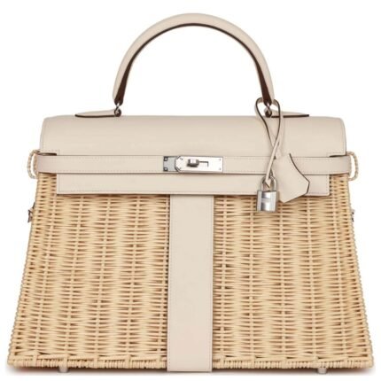 HERMÈS PICNIC KELLY 35 NATA SWIFT PALLADIUM HARDWARE