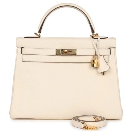 PRE-OWNED HERMÈS KELLY RETOURNE 32 NATA CLEMENCE GOLD HARDWARE