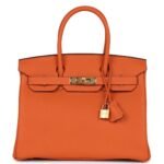 HERMÈS BIRKIN 30 ORANGE TOGO GOLD HARDWARE