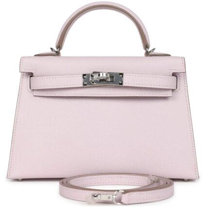 HERMÈS KELLY SELLIER 20 MAUVE PALE EPSOM PALLADIUM HARDWARE