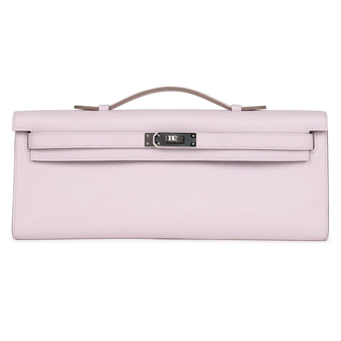 1 HERMÈS KELLY CUT MAUVE PALE SWIFT PALLADIUM HARDWARE