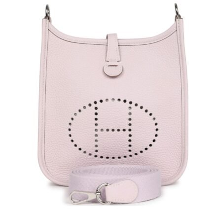HERMÈS EVELYNE TPM MAUVE PALE CLEMENCE PALLADIUM HARDWARE