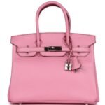 PRE-OWNED HERMÈS BIRKIN 30 BUBBLEGUM EPSOM PALLADIUM HARDWARE
