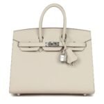 HERMÈS BIRKIN SELLIER 25 CRAIE EPSOM PALLADIUM HARDWARE