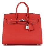 HERMÈS BIRKIN SELLIER 25 CAPUCINE EPSOM PALLADIUM HARDWARE