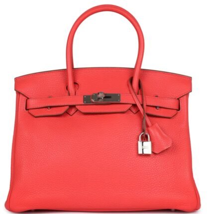 PRE-OWNED HERMÈS BIRKIN 30 ROSE JAIPUR CLEMENCE PALLADIUM HARDWARE