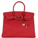 PRE-OWNED HERMÈS BIRKIN 35 ROUGE CASAQUE EPSOM GOLD HARDWARE