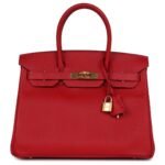 PRE-OWNED HERMÈS BIRKIN 30 ROUGE CASAQUE EPSOM GOLD HARDWARE