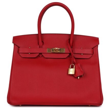 PRE-OWNED HERMÈS BIRKIN 30 ROUGE CASAQUE EPSOM GOLD HARDWARE
