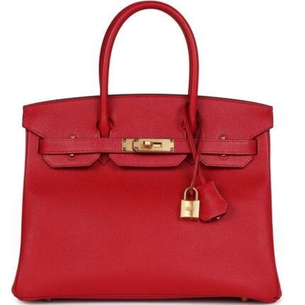 PRE-OWNED HERMÈS BIRKIN 30 ROUGE CASAQUE EPSOM GOLD HARDWARE