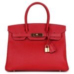 PRE-OWNED HERMÈS BIRKIN 30 ROUGE CASAQUE EPSOM GOLD HARDWARE