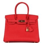 PRE-OWNED HERMÈS BIRKIN 30 ROUGE DE COEUR EPSOM GOLD HARDWARE