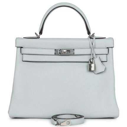 HERMÈS KELLY RETOURNE 32 BLEU PALE CLEMENCE PALLADIUM HARDWARE Schema: WooCommerce Product