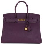PRE-OWNED HERMÈS BIRKIN 35 CASSIS FJORD GOLD HARDWARE