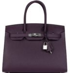 HERMÈS BIRKIN SELLIER 30 CASSIS MADAME PALLADIUM HARDWARE