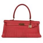 PRE-OWNED HERMÈS FRINGE SHOULDER KELLY 42 JPG BOUGAINVILLEA CLEMENCE GOLD HARDWARE