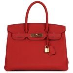 PRE-OWNED HERMÈS BIRKIN 30 GERANIUM TOGO GOLD HARDWARE