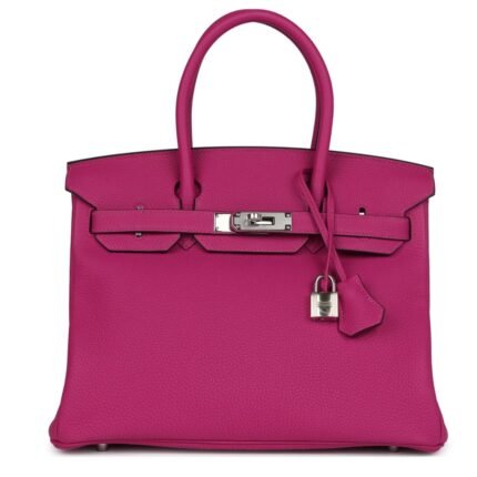 HERMÈS BIRKIN 30 ROSE POURPRE TOGO PALLADIUM HARDWARE