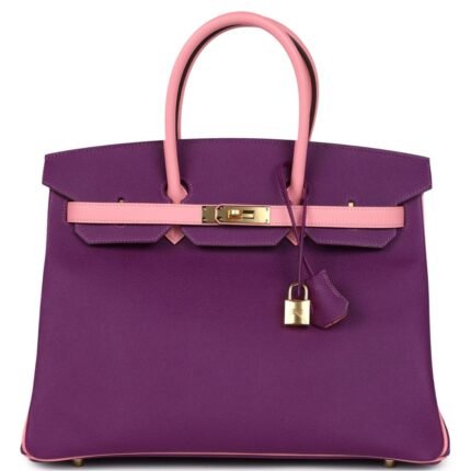 HERMÈS SPECIAL ORDER (HSS) BIRKIN 35 ROSE CONFETTI AND ANEMONE EPSOM GOLD HARDWARE