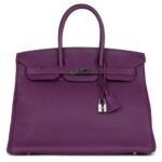 PRE-OWNED BIRKIN 35 ANEMONE TOGO PALLADIUM HARDWARE