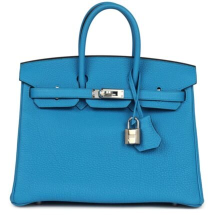 HERMÈS BIRKIN 25 BLEU ZANZIBAR TOGO PALLADIUM HARDWARE