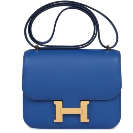 HERMÈS CONSTANCE 18 BLEU FRANCE SWIFT GOLD HARDWARE