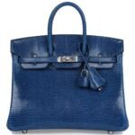 HERMÈS BIRKIN 25 BLEU SAPHIR LIZARD PALLADIUM HARDWARE