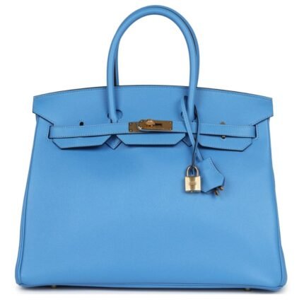 HERMÈS BIRKIN 35 BLEU PARADISE EPSOM GOLD HARDWARE