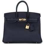 HERMÈS BIRKIN 25 BLEU NUIT TOGO GOLD HARDWARE