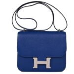HERMÈS CONSTANCE 18 BLEU ELECTRIC CHEVRE PALLADIUM HARDWARE