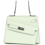 HERMÈS KELLY SELLIER EN DESORDRE 20 VERT FIZZ EPSOM PALLADIUM HARDWARE