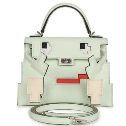 HERMÈS QUELLE IDOLLE PICTO KELLY DOLL VERT FIZZ EPSOM PALLADIUM HARDWARE