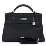 HERMÈS KELLY 42 MAXI CABAN TOGO PALLADIUM HARDWARE
