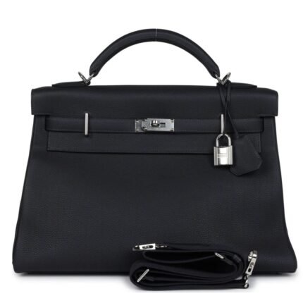 HERMÈS KELLY 42 MAXI CABAN TOGO PALLADIUM HARDWARE