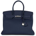 HERMÈS BIRKIN 35 BLEU NAVY TOGO PALLADIUM HARDWARE