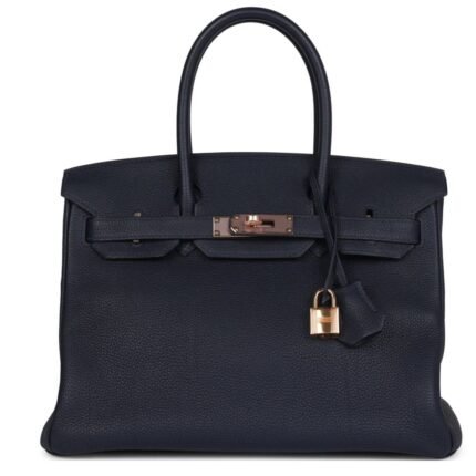 HERMÈS BIRKIN 30 BLEU NUIT TOGO ROSE GOLD HARDWARE