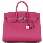 HERMÈS BIRKIN SELLIER 25 ROSE POURPRE VEAU MADAME PALLADIUM HARDWARE