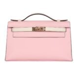 HERMÈS SPECIAL ORDER (HSS) KELLY POCHETTE ROSE SAKURA AND NATA SWIFT ROSE GOLD HARDWARE