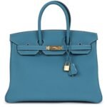HERMÈS BIRKIN 35 BLUE JEAN TOGO GOLD HARDWARE