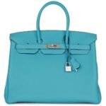 HERMÈS SPECIAL ORDER (HSS) BIRKIN 35 BLEU DU NORD VERSO TOGO BRUSHED PALLADIUM HARDWARE