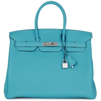 HERMÈS SPECIAL ORDER (HSS) BIRKIN 35 BLEU DU NORD VERSO TOGO BRUSHED PALLADIUM HARDWARE