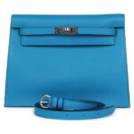 HERMÈS KELLY DANSE BLEU ZANZIBAR EVERCOLOR PALLADIUM HARDWARE