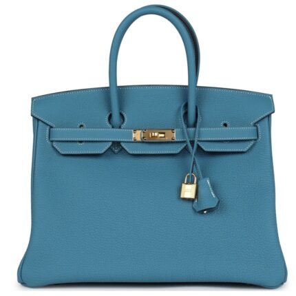 HERMÈS BIRKIN 35 BLUE JEAN TOGO GOLD HARDWARE