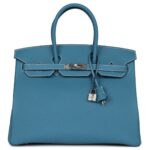 HERMÈS BIRKIN 35 BLUE JEAN TOGO PALLADIUM HARDWARE