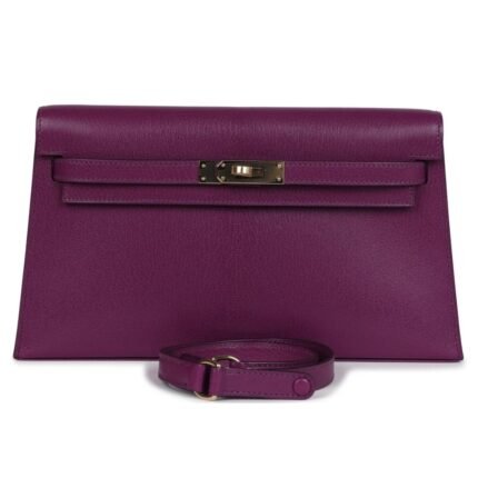 HERMÈS KELLY ELAN ANEMONE CHEVRE CHAMKILA PERMABRASS HARDWARE