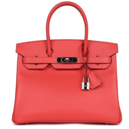 PRE-OWNED HERMÈS BIRKIN 30 ROSE JAIPUR EPSOM PALLADIUM HARDWARE