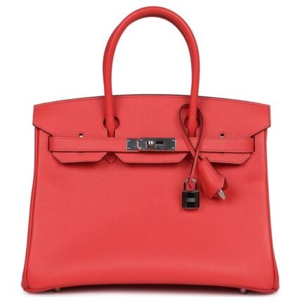 PRE-OWNED HERMÈS BIRKIN 30 ROSE JAIPUR EPSOM PALLADIUM HARDWARE